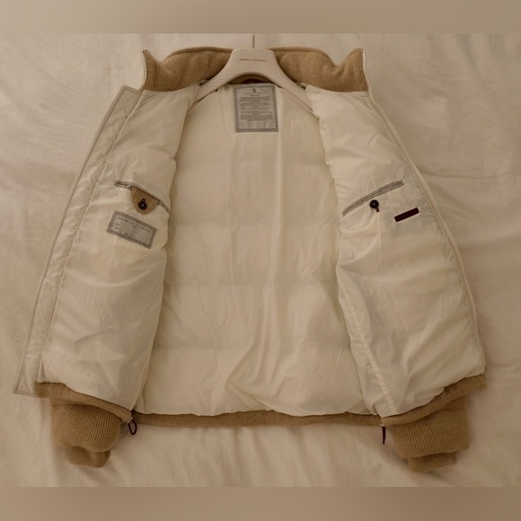 Brunello Cucinelli Cashmere Knit Down Jacket with detachable hood - Picture 6 of 11